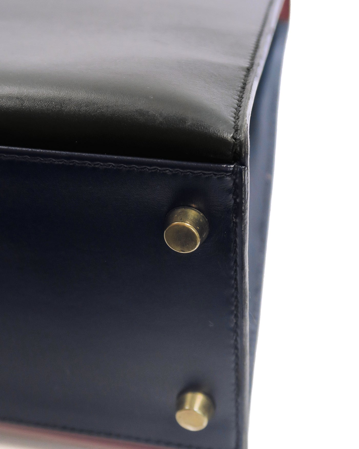 Hermes Vintage Tricolor Box Calf Kelly 32