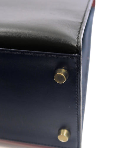 Hermes Vintage Tricolor Box Calf Kelly 32