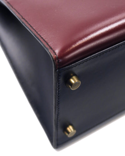 Hermes Vintage Tricolor Box Calf Kelly 32