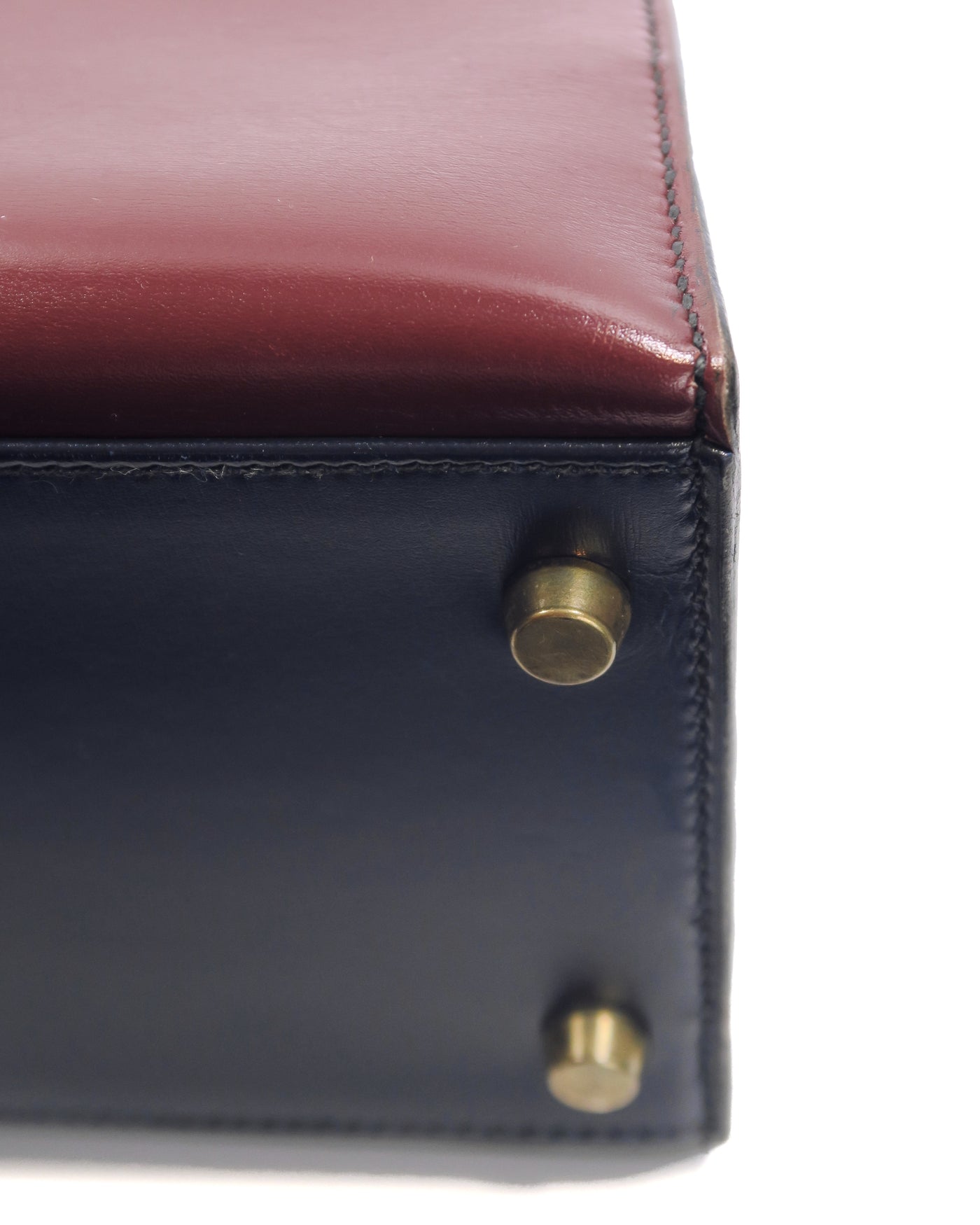 Hermes Vintage Tricolor Box Calf Kelly 32