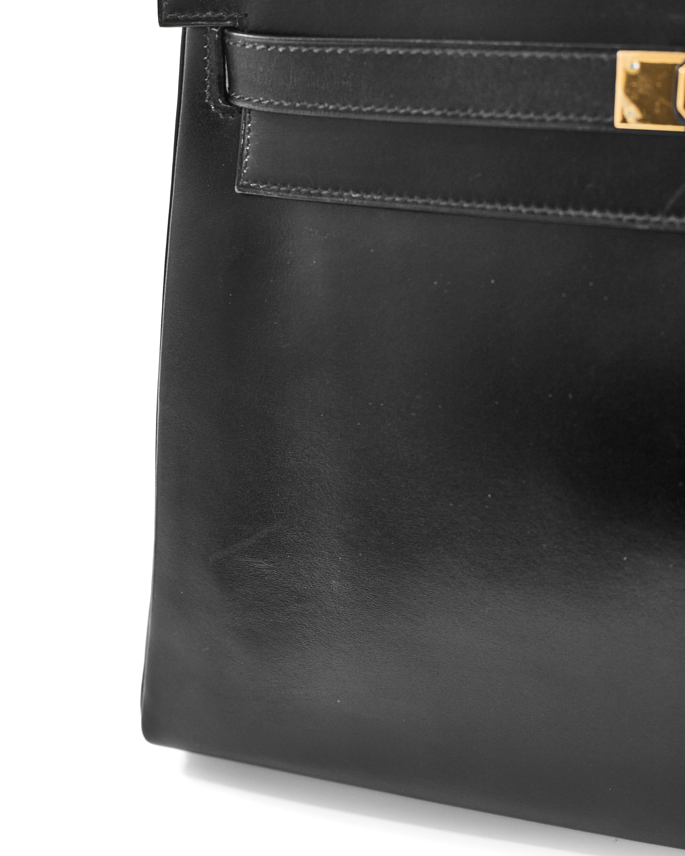 Hermes Vintage Black Box Kelly 32