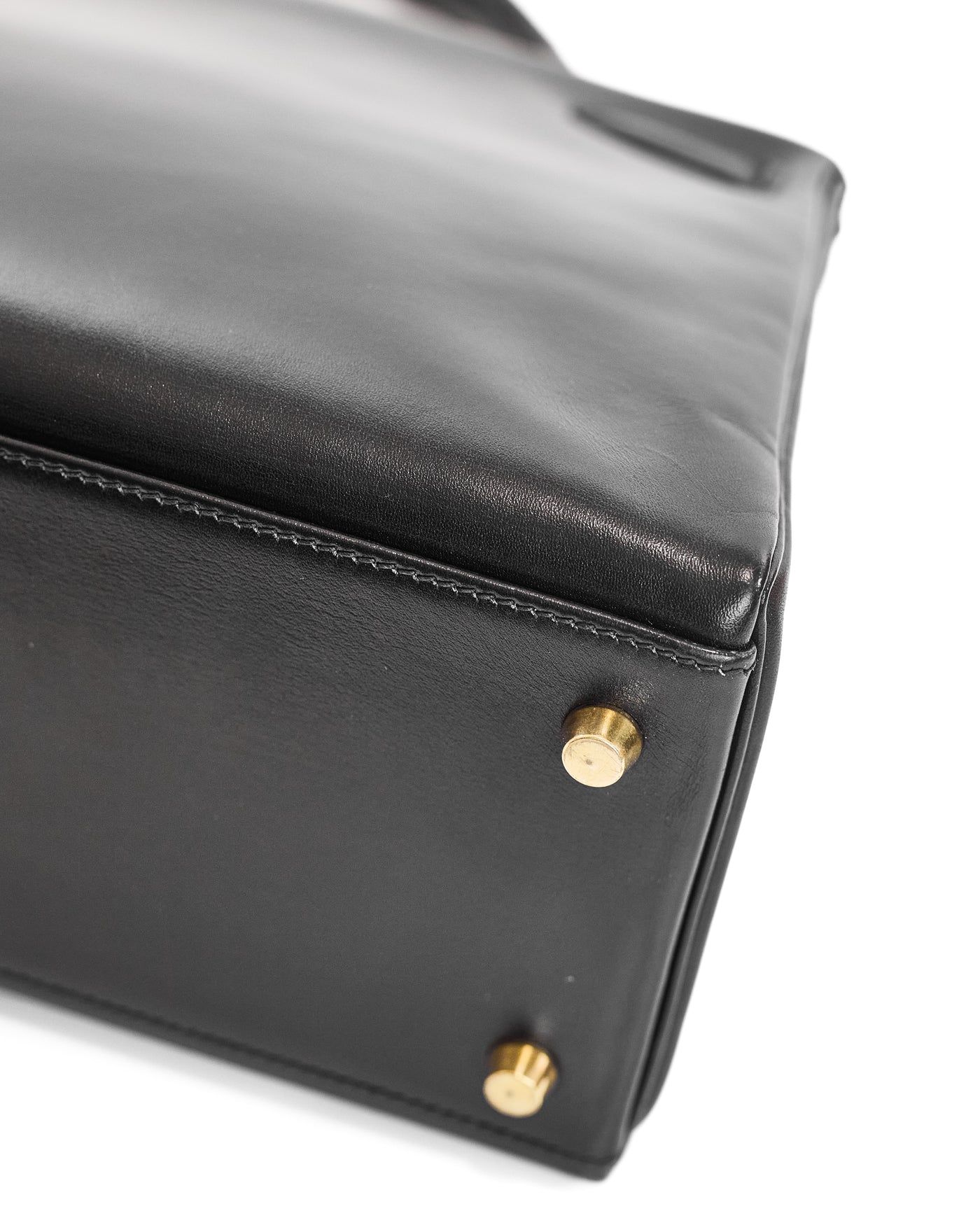 Hermes Vintage Black Box Kelly 32