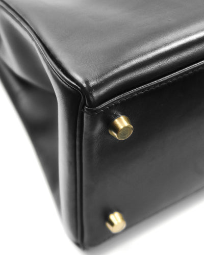 Hermes Vintage Black Box Retourne Kelly 32
