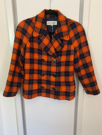 YSL Plaid Skirt Suit Set