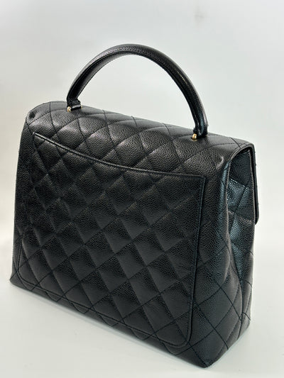 Chanel Vintage Black Caviar Kelly