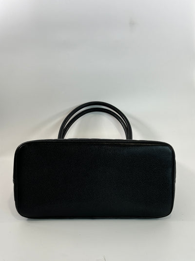 Chanel Vintage Black Caviar CC Medallion Tote