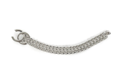 Chanel Rare Vintage Silver Turnlock Bracelet