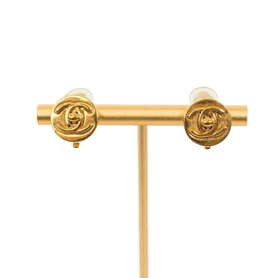 Chanel Vintage Micro Interlocking CC Studs