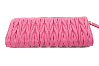 Miu Miu Pink Leather Long Wallet