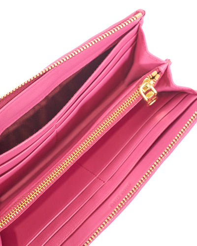 Miu Miu Pink Leather Long Wallet