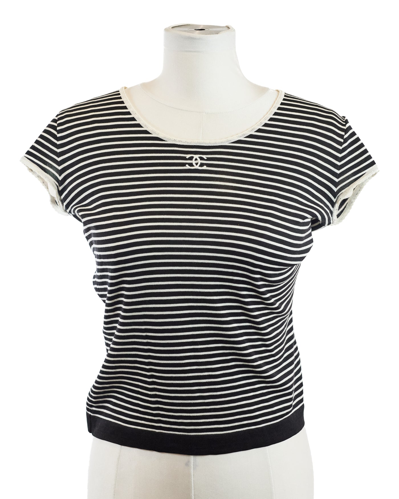 Chanel Vintage Striped CC T-Shirt