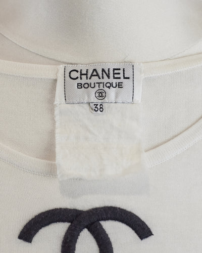 Chanel 1994 SS Runway XL CC Logo Top