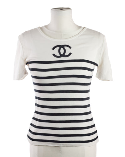 Chanel 1994 SS Runway XL CC Logo Top