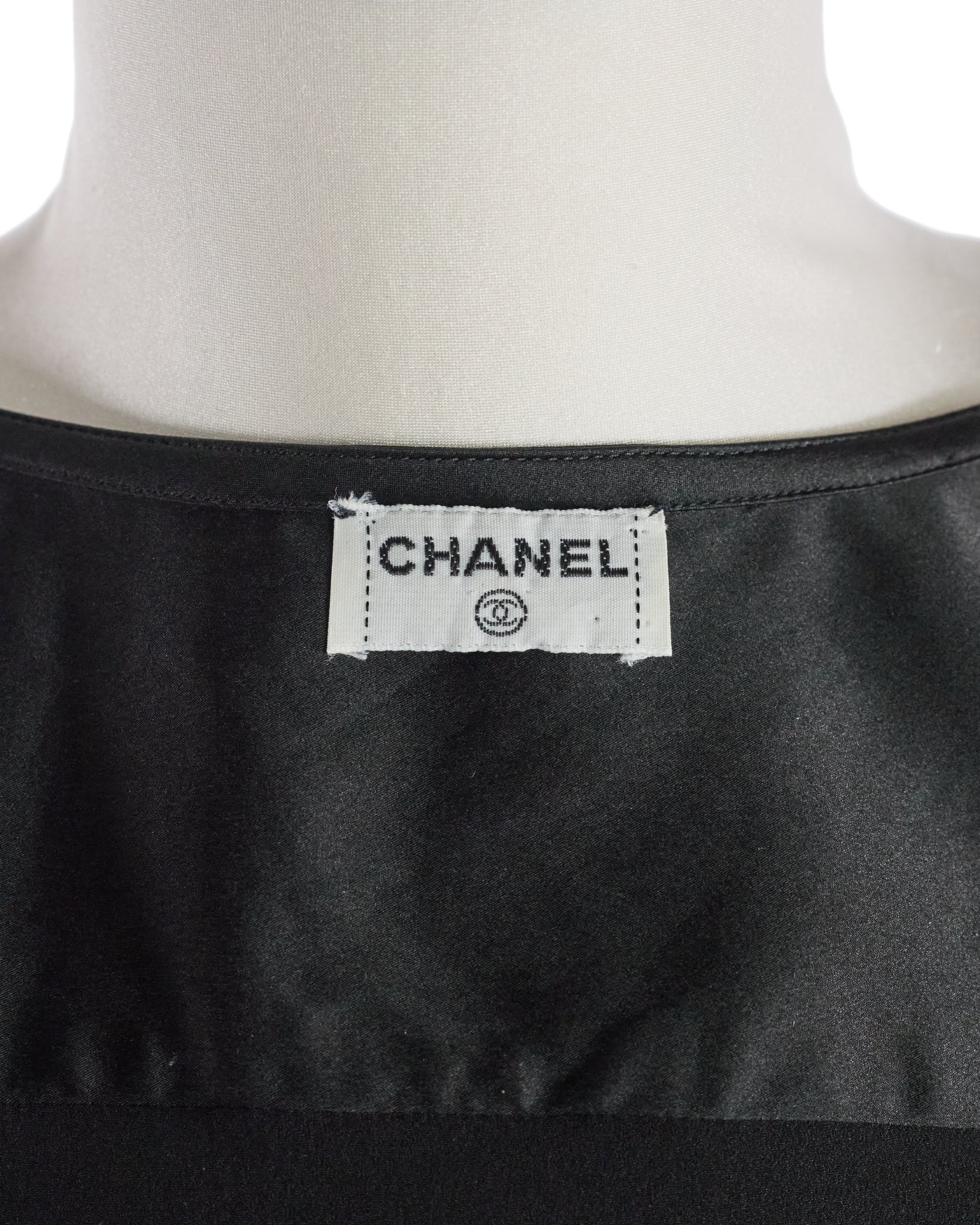 Chanel Vintage Stretch Silk Button Up