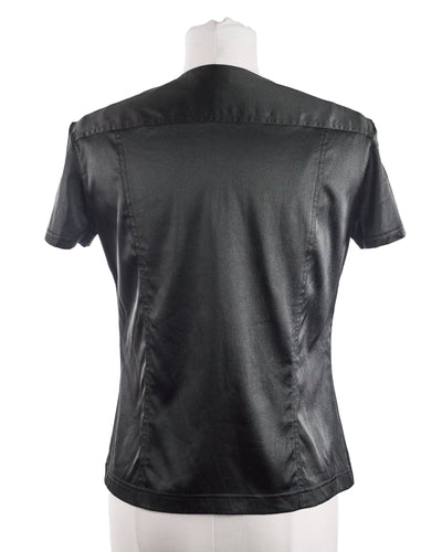 Chanel Vintage Stretch Silk Button Up