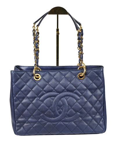 Chanel Navy Blue Caviar GST