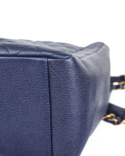 Chanel Navy Blue Caviar GST