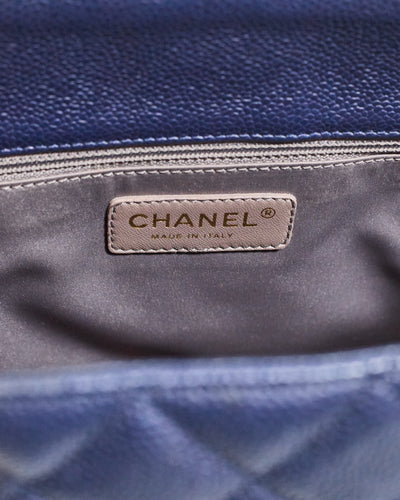 Chanel Navy Blue Caviar GST