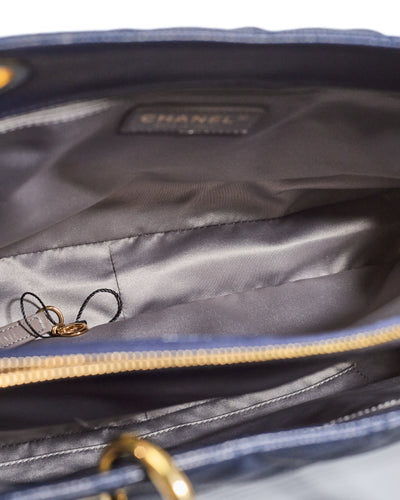 Chanel Navy Blue Caviar GST
