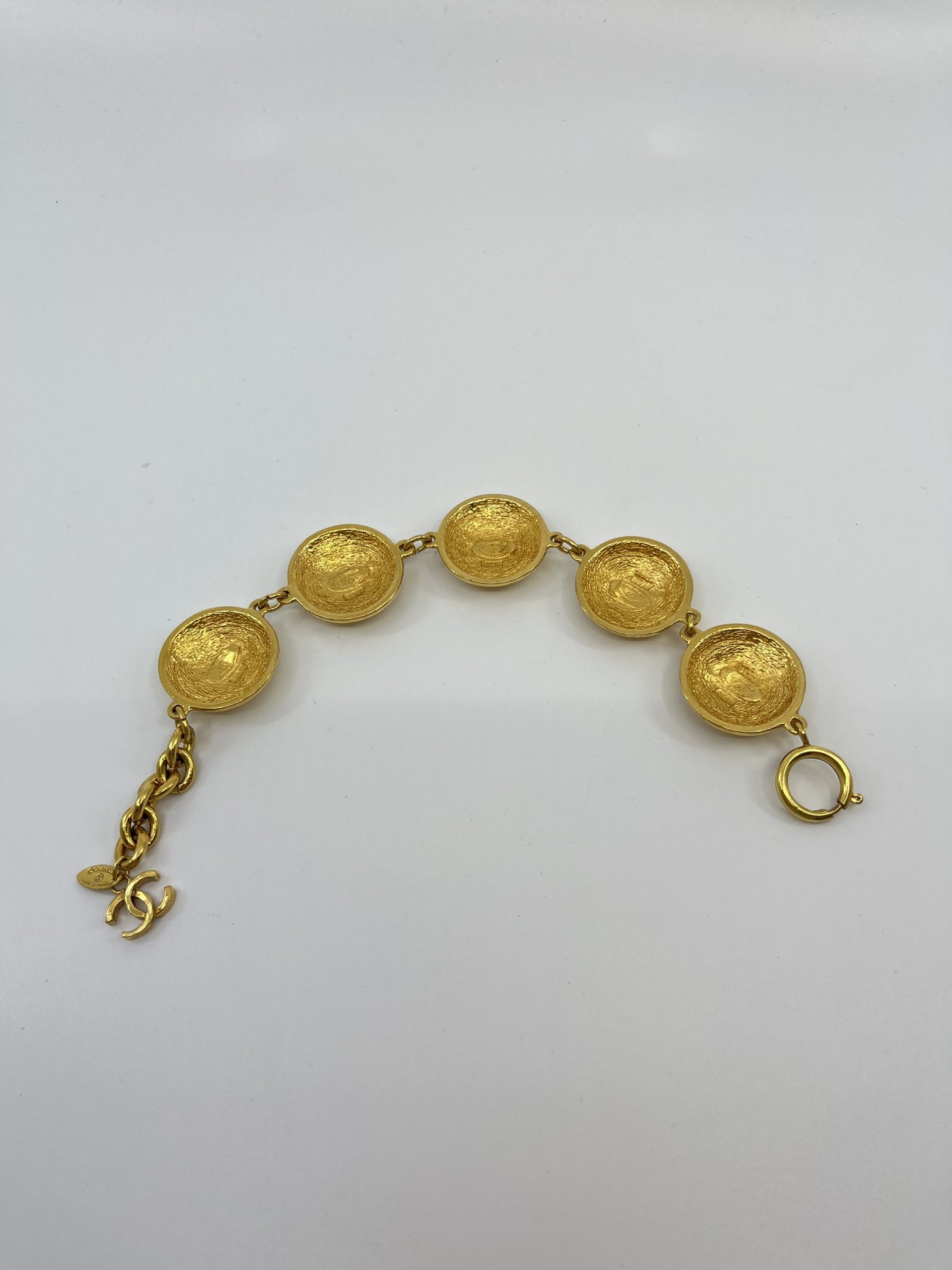 Chanel Vintage Quilted CC Medallion Bracelet