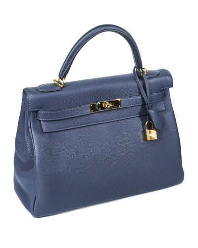 Hermes Navy Blue Togo Kelly 32
