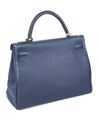 Hermes Navy Blue Togo Kelly 32