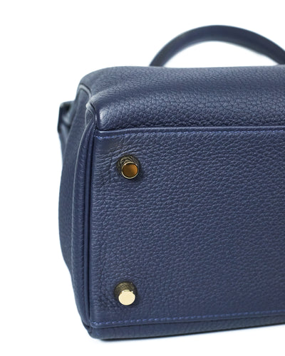Hermes Navy Blue Togo Kelly 32