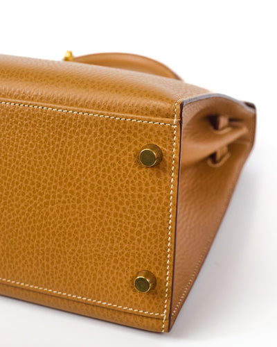Hermes Vintage Natural Sable Ardennes Kelly 32