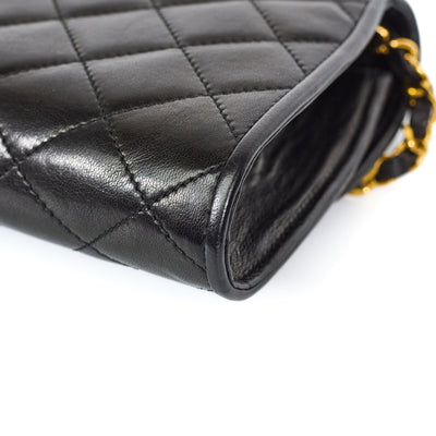 Chanel Vintage Black Lambskin Paris Edition Shoulder Bag