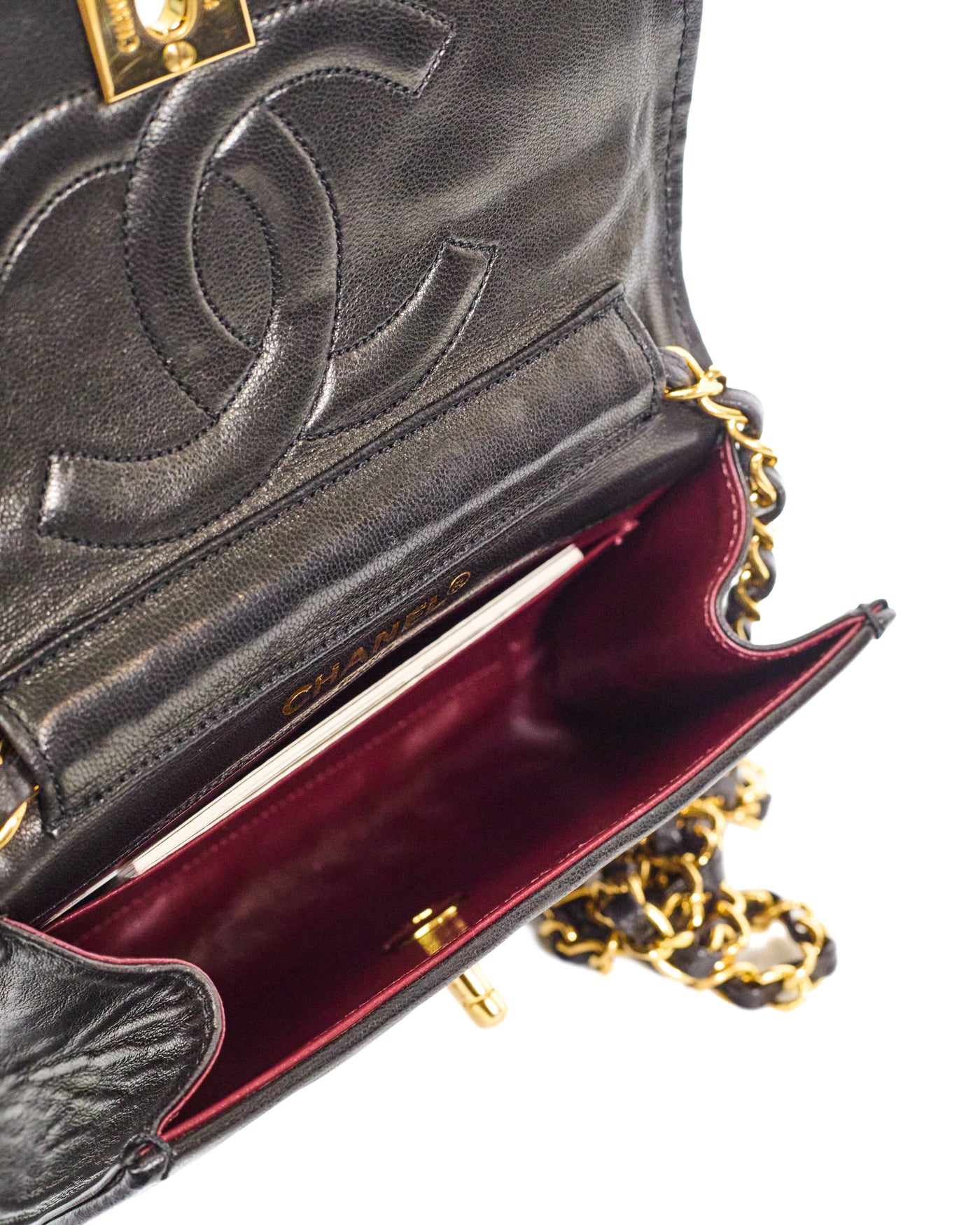 Chanel Vintage Black Lambskin Paris Edition Shoulder Bag