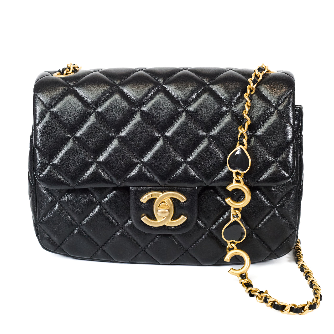 Chanel 2022 FW Runway Coco Heart Chain Flap Bag