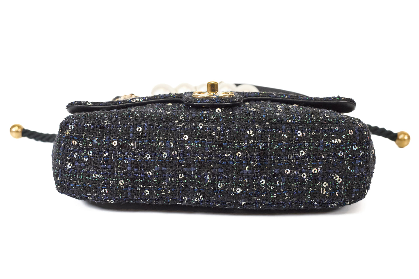 Chanel 2019 SS Tweed and Sequin Medium Flap Bag
