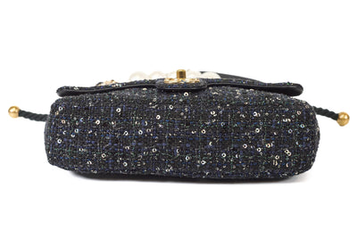 Chanel 2019 SS Tweed and Sequin Medium Flap Bag