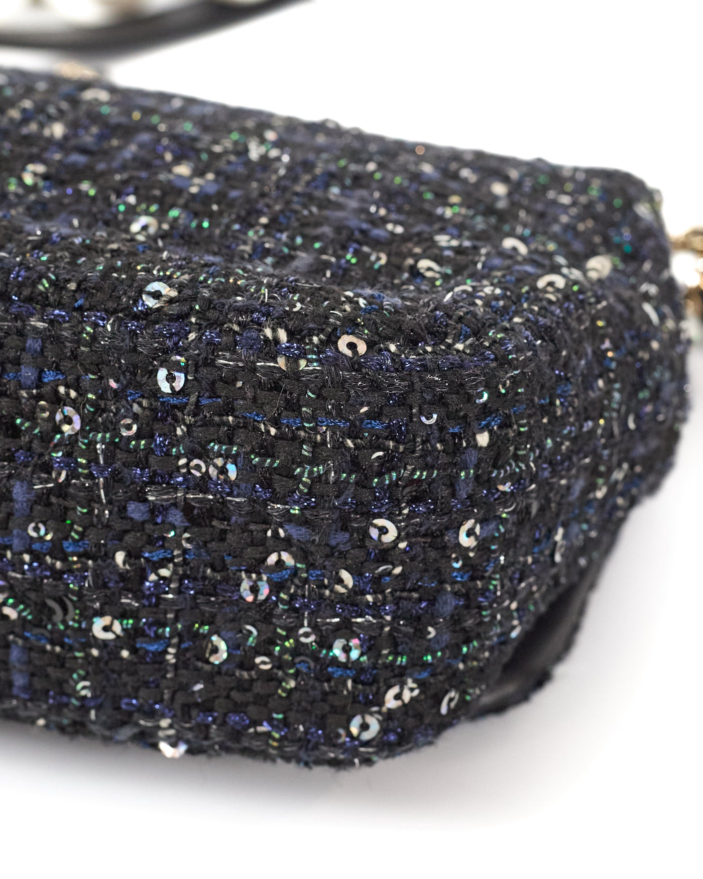 Chanel 2019 SS Tweed and Sequin Medium Flap Bag