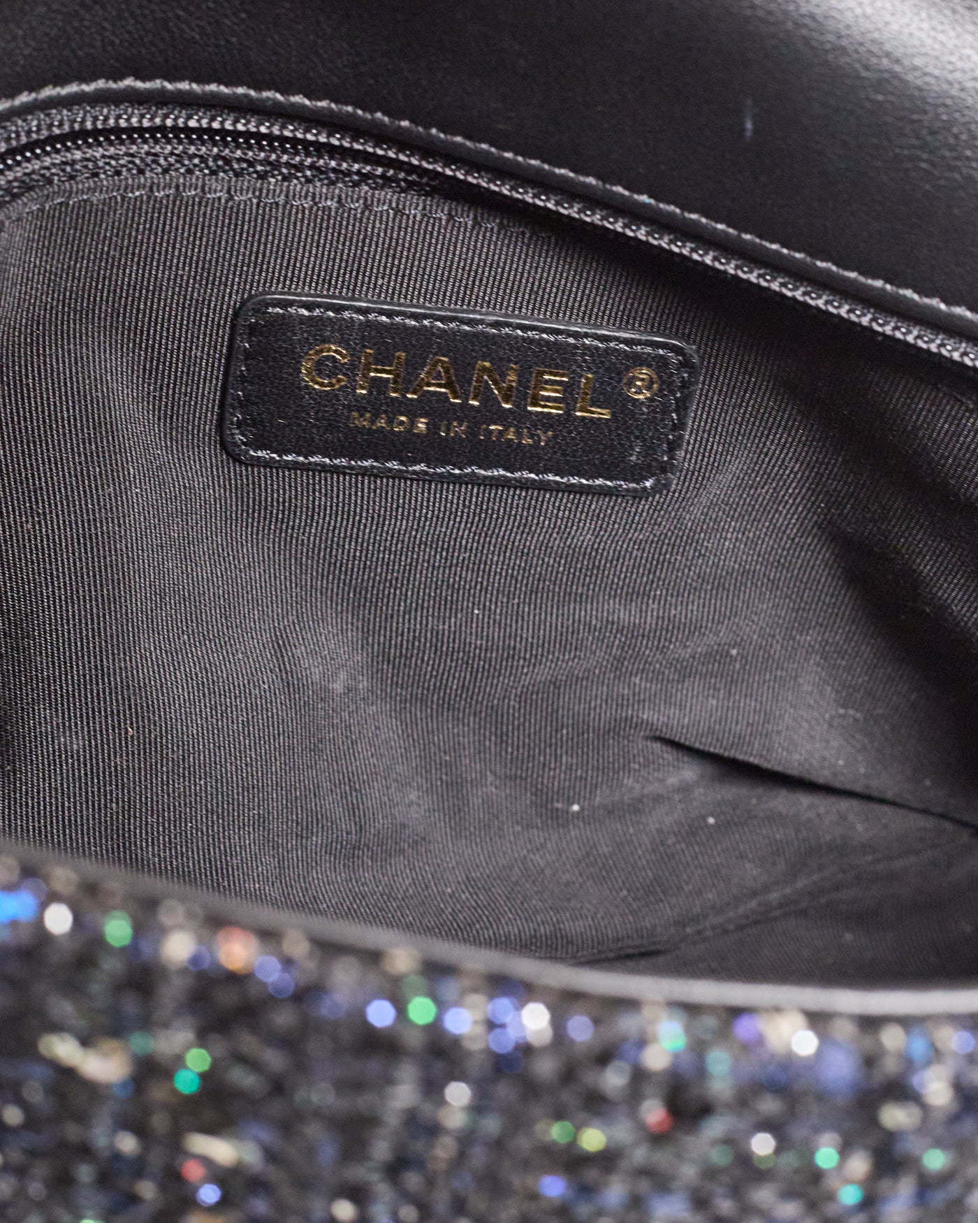 Chanel 2019 SS Tweed and Sequin Medium Flap Bag