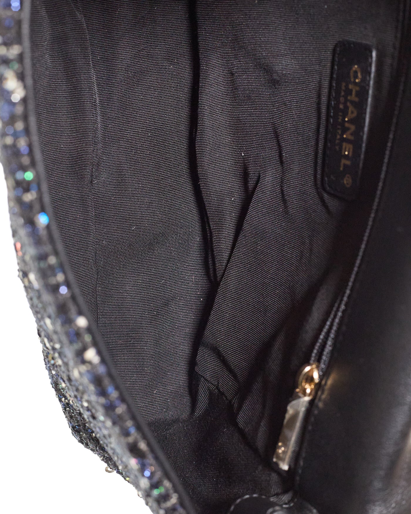 Chanel 2019 SS Tweed and Sequin Medium Flap Bag