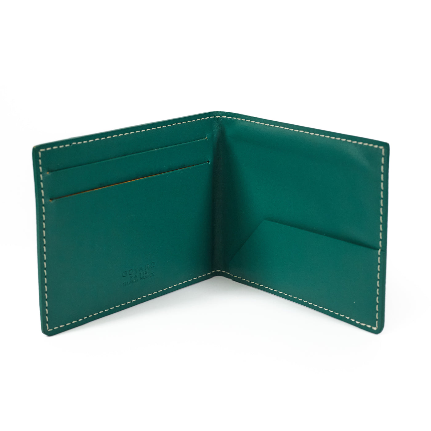Goyard Green Goyardine Card Wallet