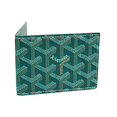 Goyard Green Goyardine Card Wallet