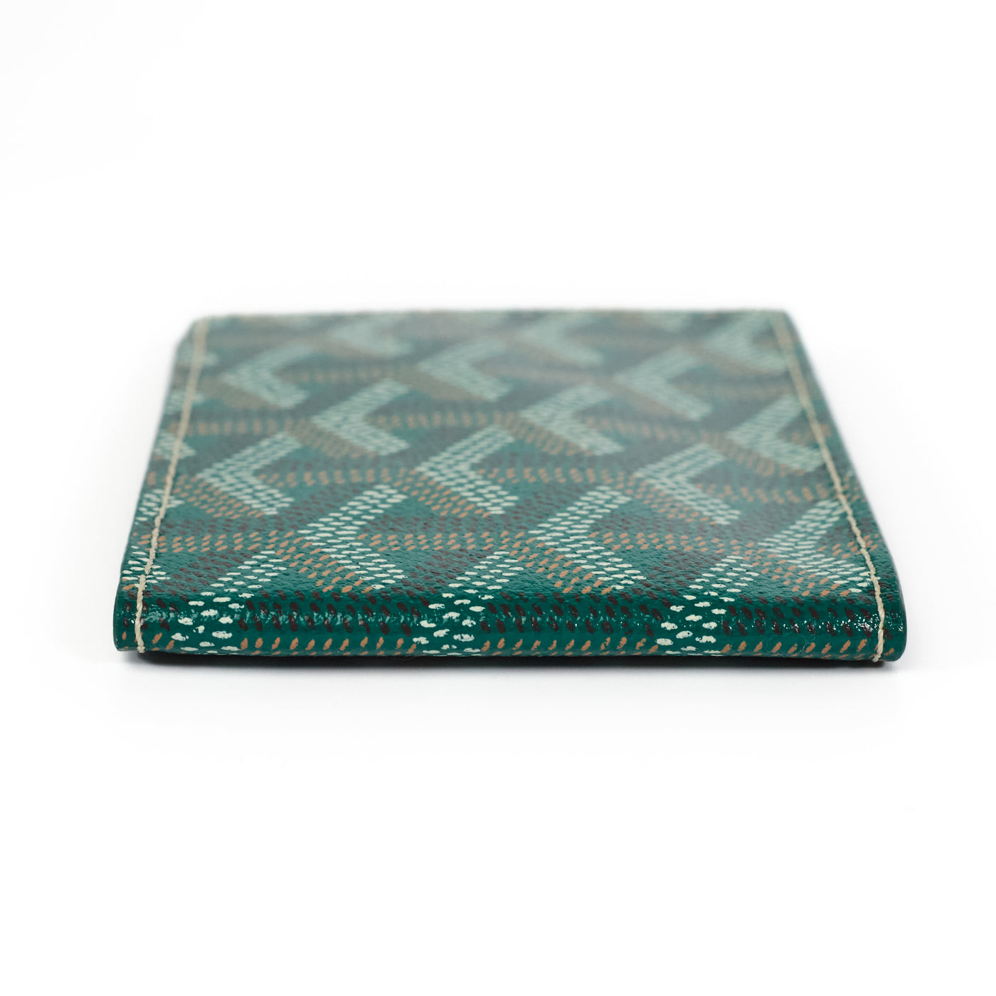 Goyard Green Goyardine Card Wallet