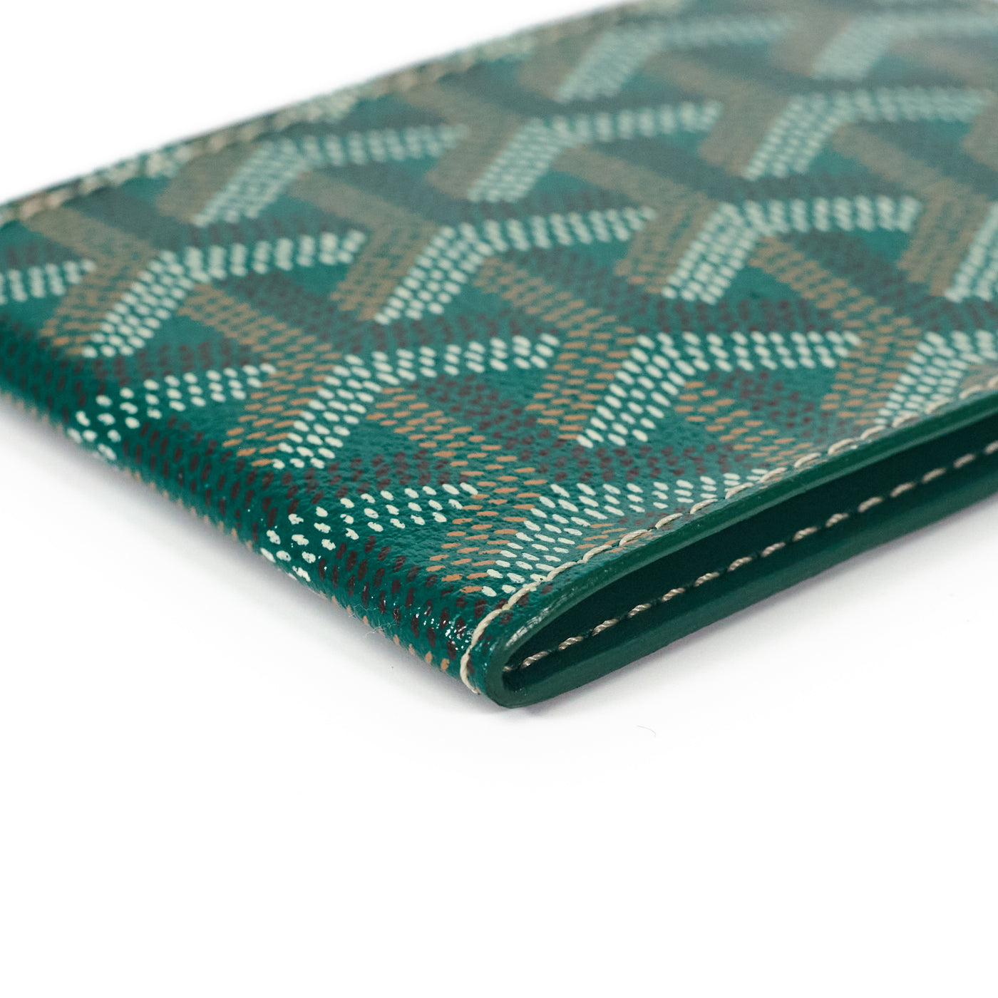 Goyard Green Goyardine Card Wallet