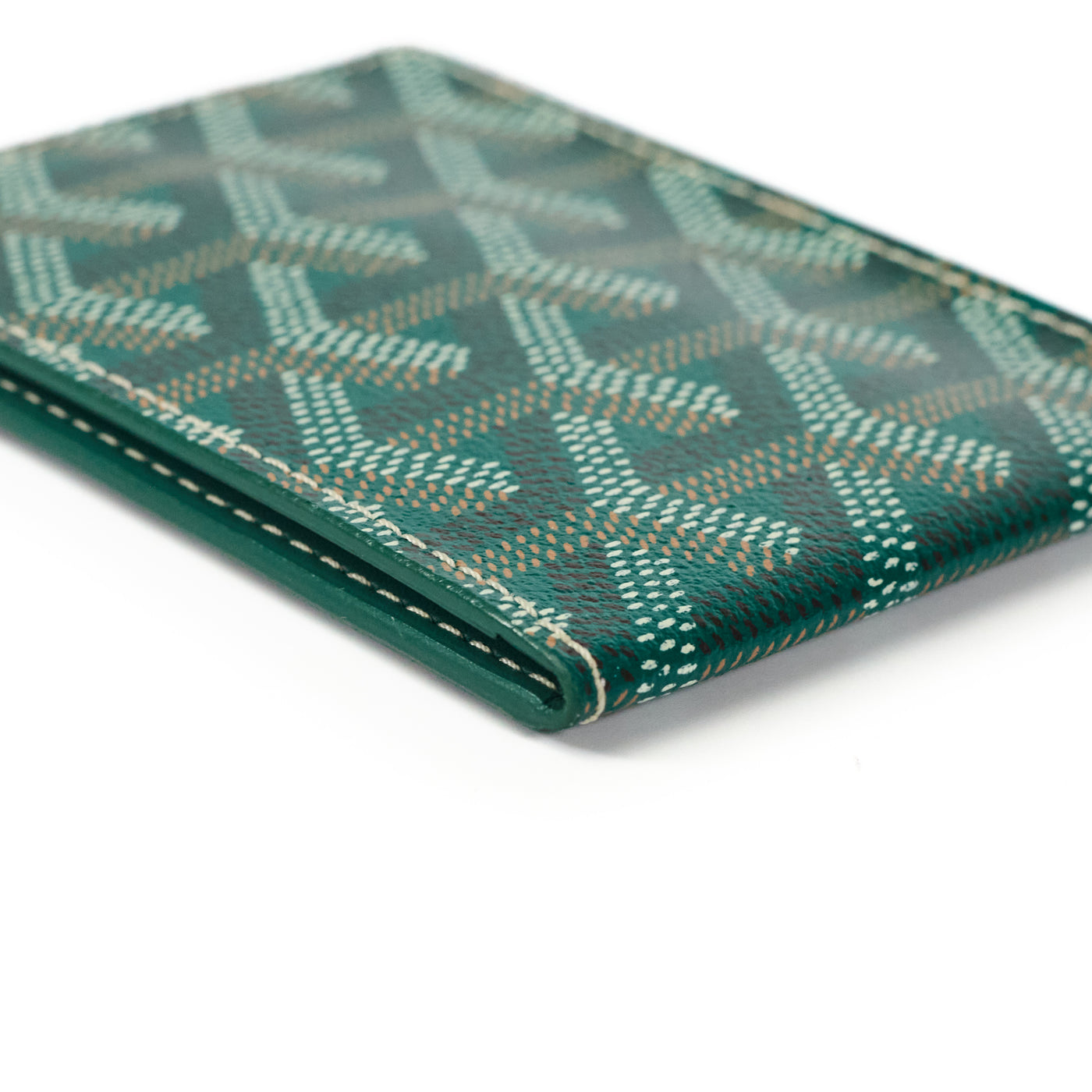 Goyard Green Goyardine Card Wallet