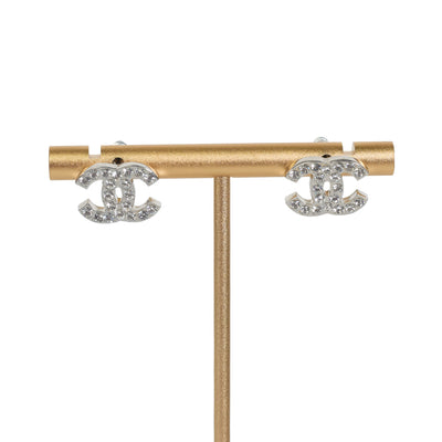 Chanel Crystal CC Studs