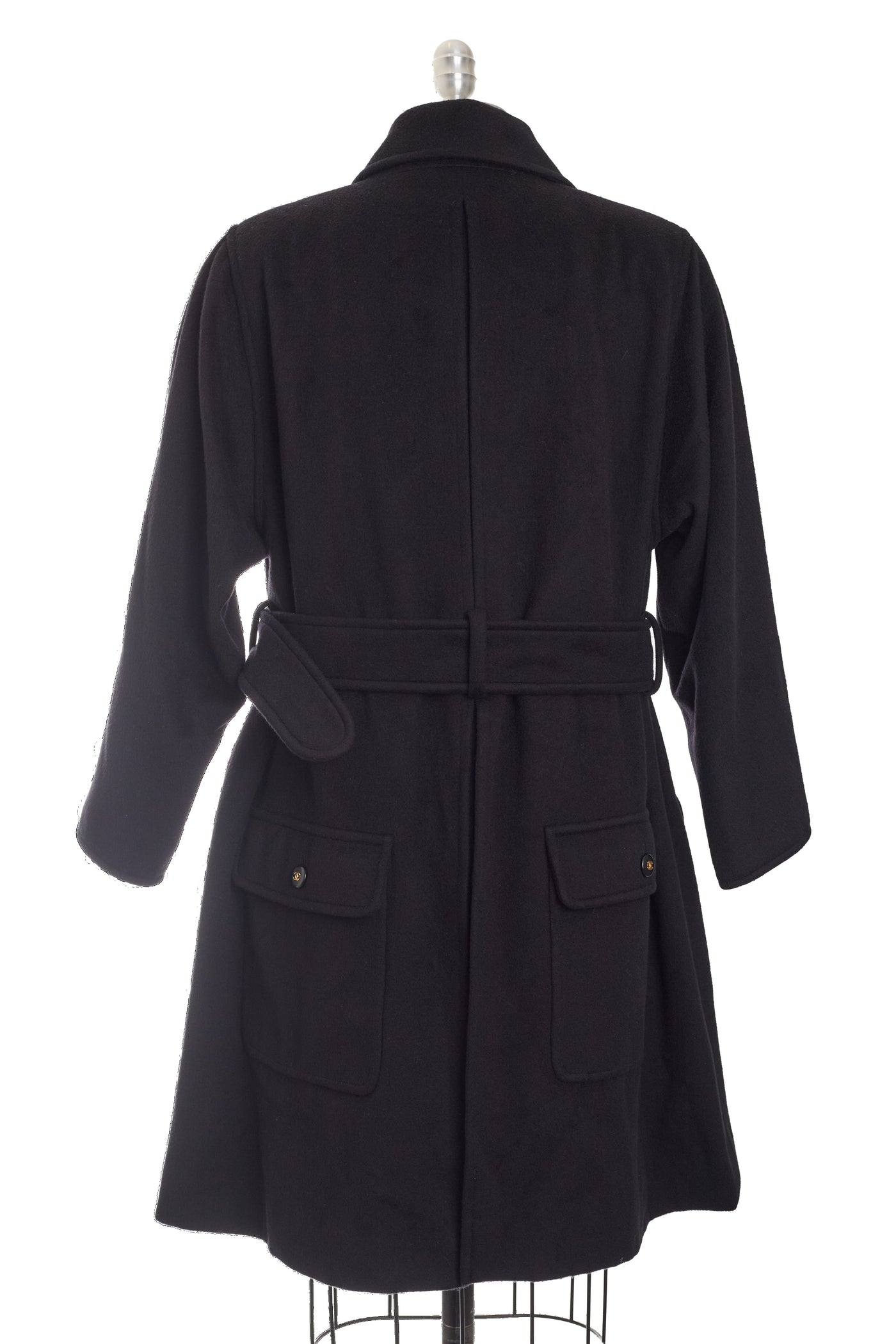 Chanel Vintage Black Cashmere Coat