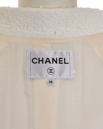 Chanel 2018 Cruise Runway White Tweed Jacket