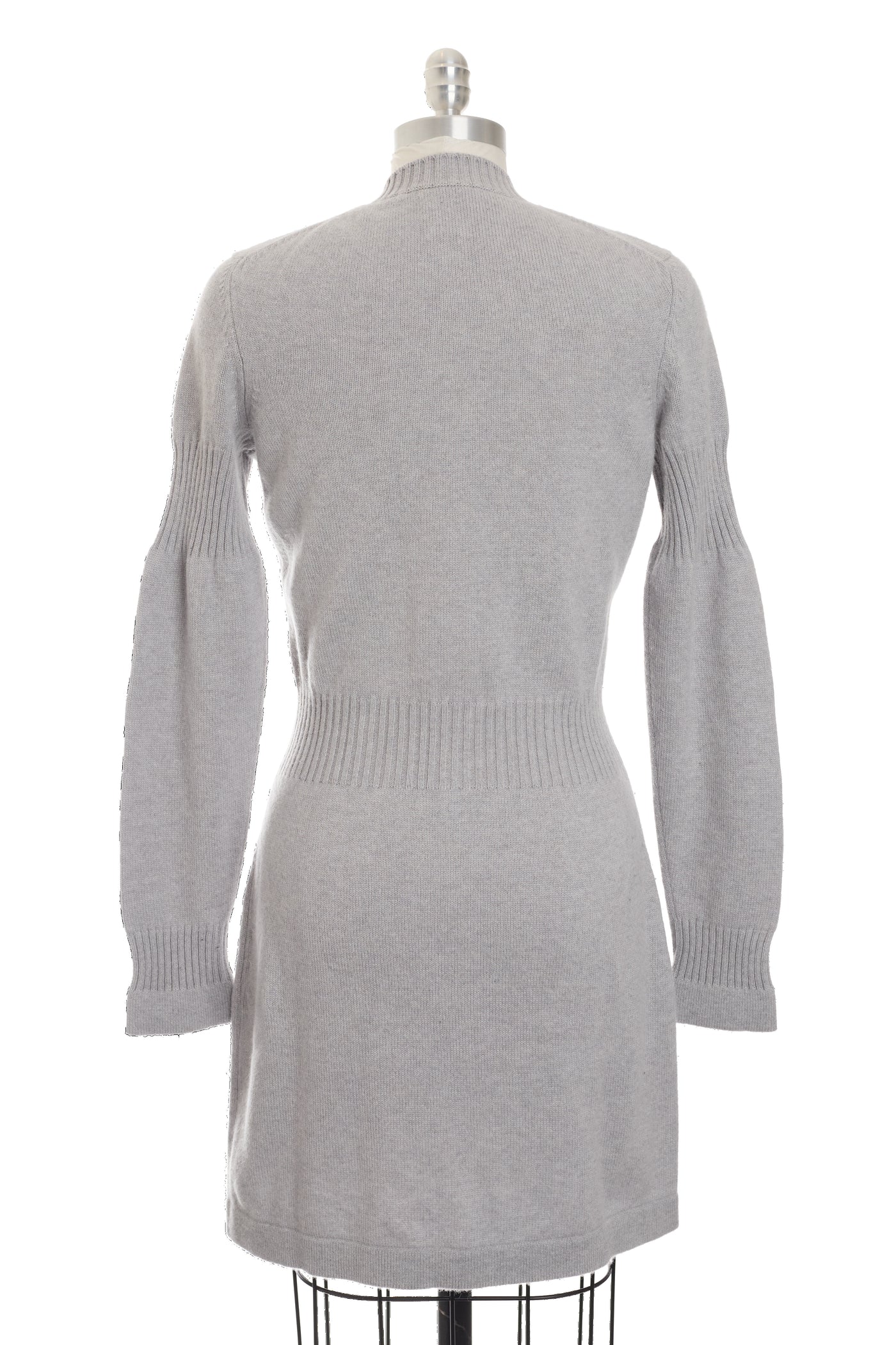 Chanel Grey Cashmere Turnlock Sweater