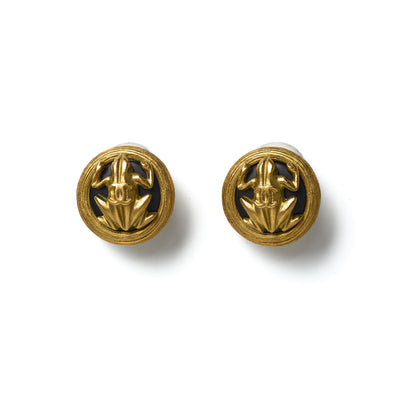 Chanel Vintage Frog CC Earrings