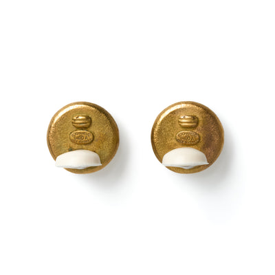 Chanel Vintage Frog CC Earrings