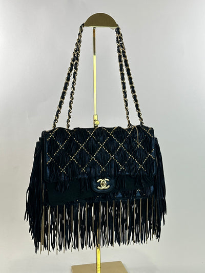 Chanel Rare 2014 Paris-Dallas Fringe Flap Bag