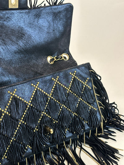Chanel Rare 2014 Paris-Dallas Fringe Flap Bag