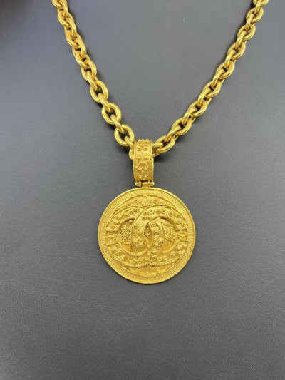 Chanel Vintage Byzantine CC Pendant Necklace